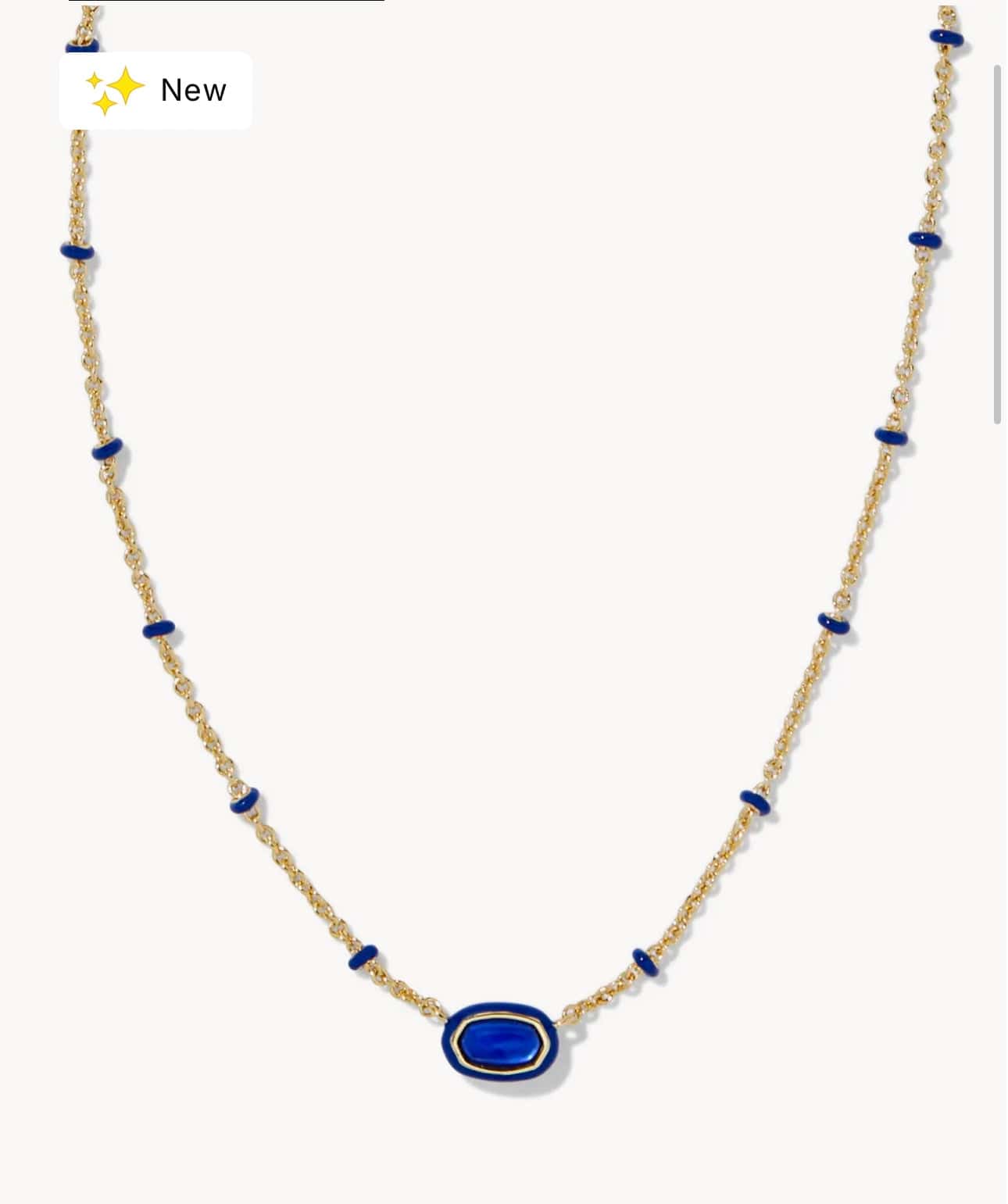 Kendra Scott Women - Accessories - Necklace Mini Elisa ENML FRM PNDT Gold Cobalt illusion | Kendra Scott