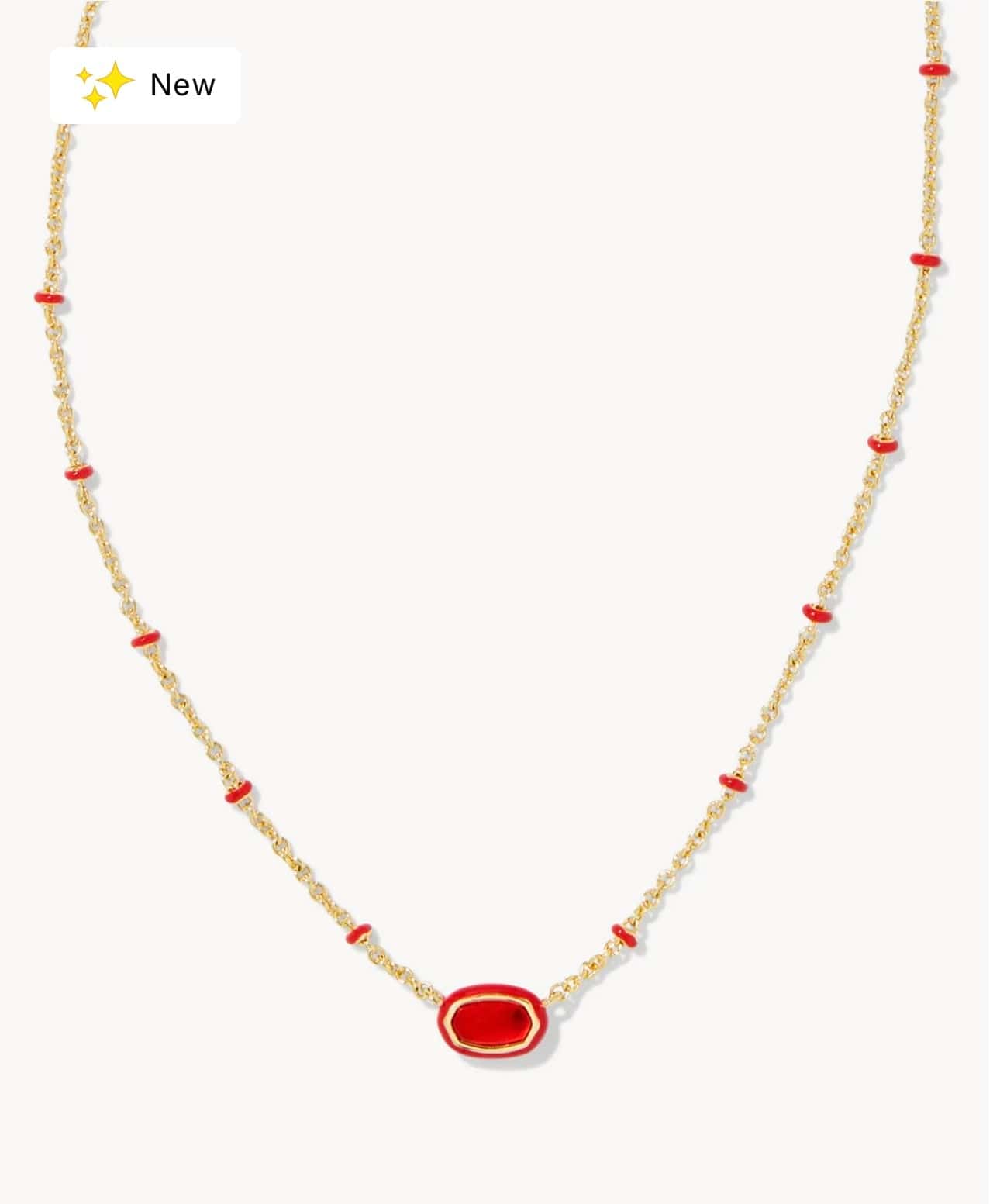 Kendra Scott Women - Accessories - Necklace Mini Elisa ENML FRM PNDT Gold Red Illusion | Kendra Scott