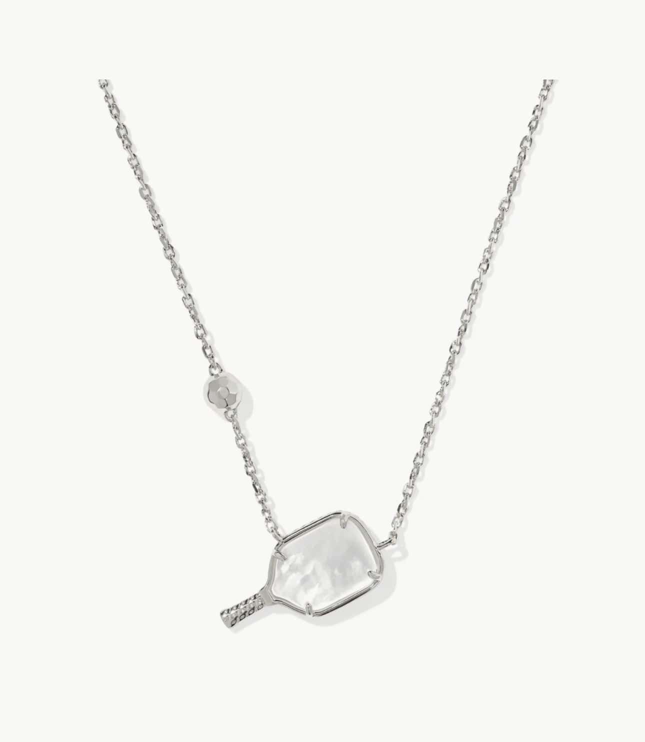 Kendra Scott Women - Accessories - Necklace Pickleball SHRT PNDT NCK RHOD Ivory MOP | Kendra Scott