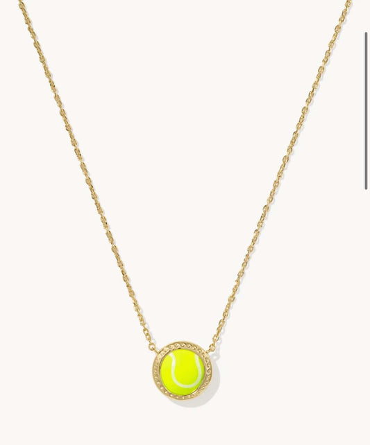 Kendra Scott Women - Accessories - Necklace Tennis Short PNDT NCK Gold Chartreuse MGNST | Kendra Scott