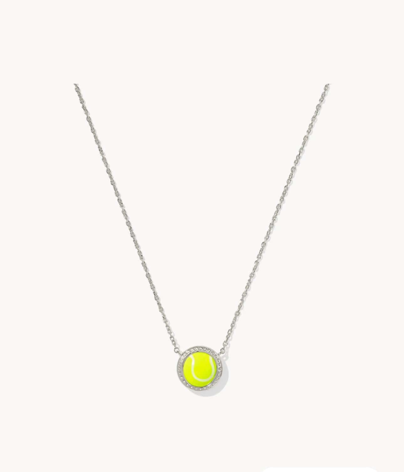 Kendra Scott Women - Accessories - Necklace Tennis Short PNDT NCK RHOD Chartreuse MGNST | Kendra Scott