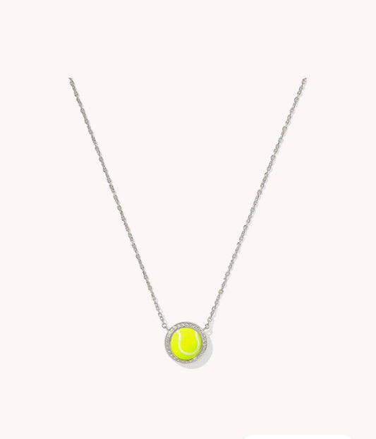 Kendra Scott Women - Accessories - Necklace Tennis Short PNDT NCK RHOD Chartreuse MGNST | Kendra Scott