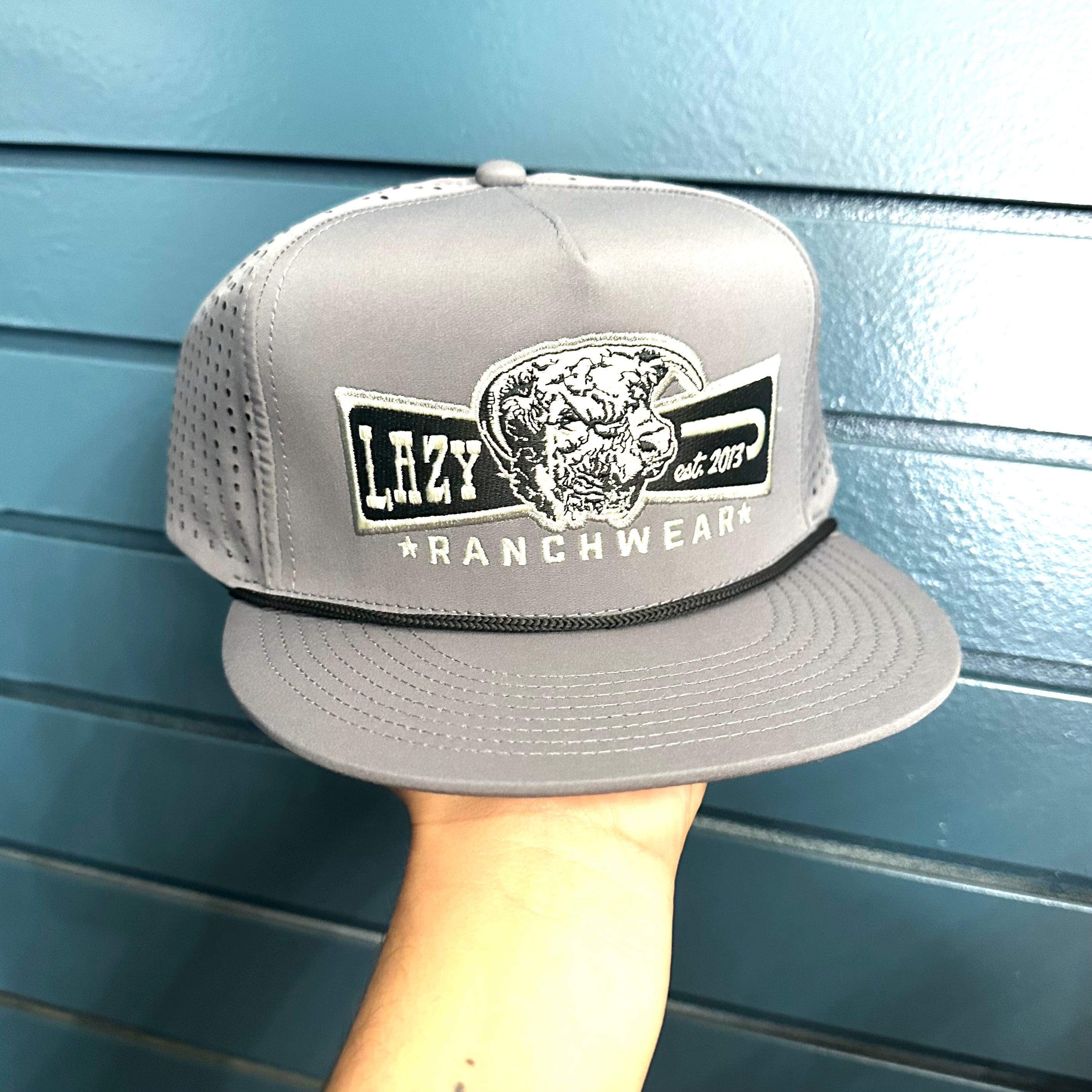 Lazy J Ranch Wear Charcoal Logo Performance Cap