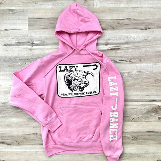 Lazy J Women - Apparel - Shirts - T-Shirts Lazy J Ranch Wear Hoodie Pink