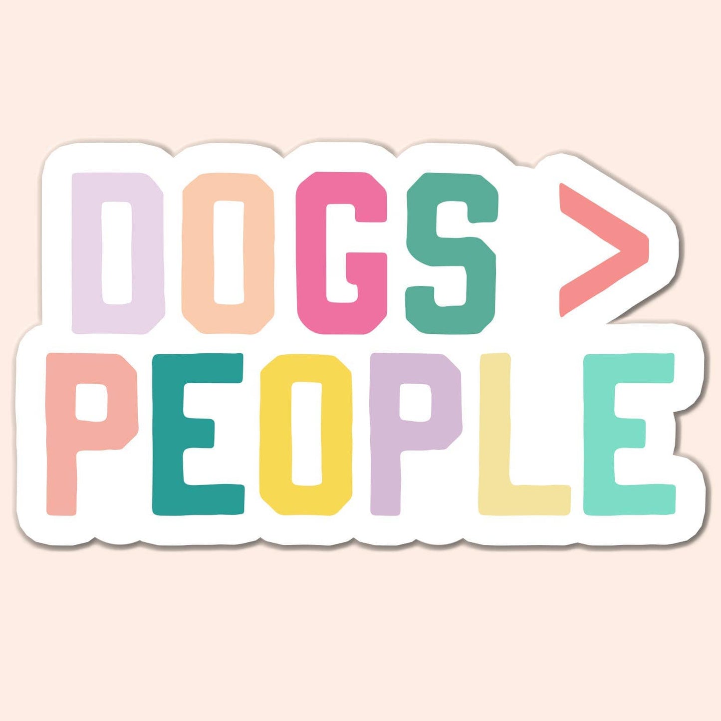 Mugsby Apparel & Accessories > Clothing > Shirts & Tops Dogs Over People Sticker Decal