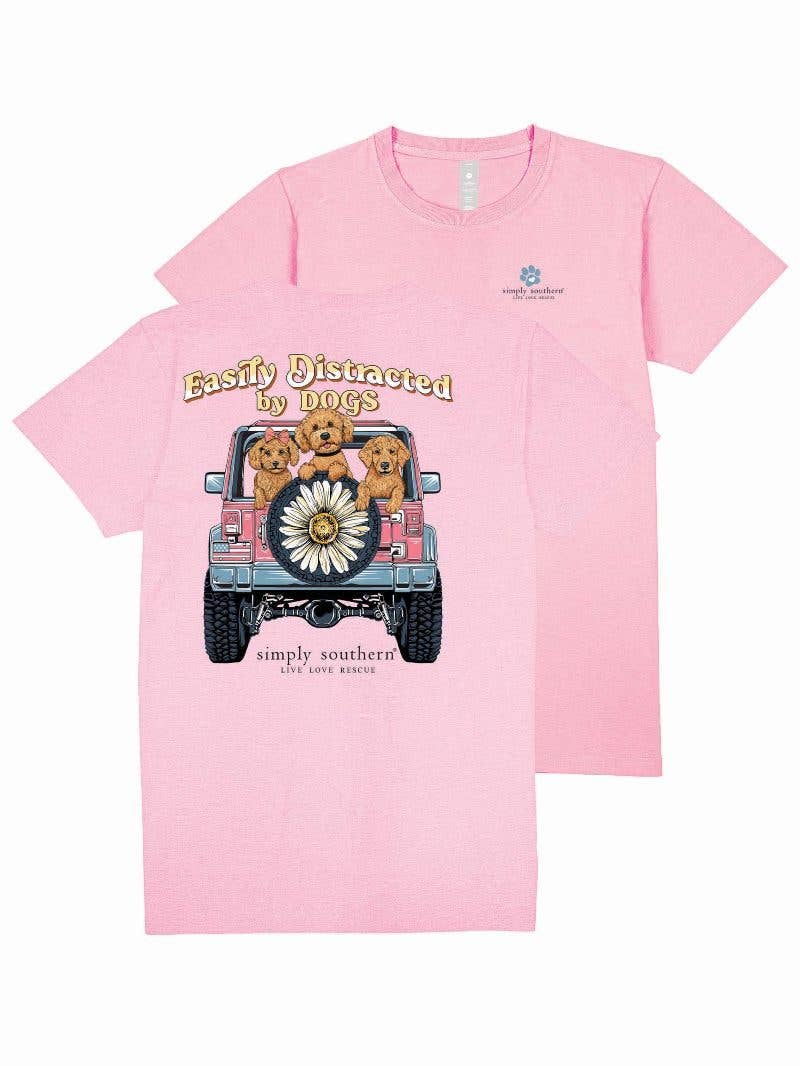 simply southern Easily Distracted by Dogs Graphic Tee