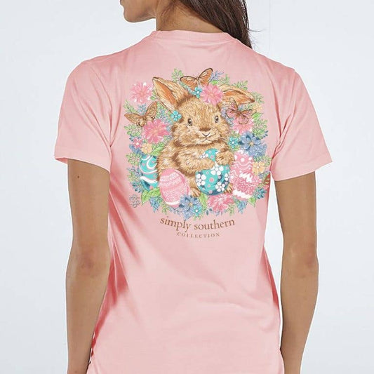 simply southern Peach Bunny Graphic Tee