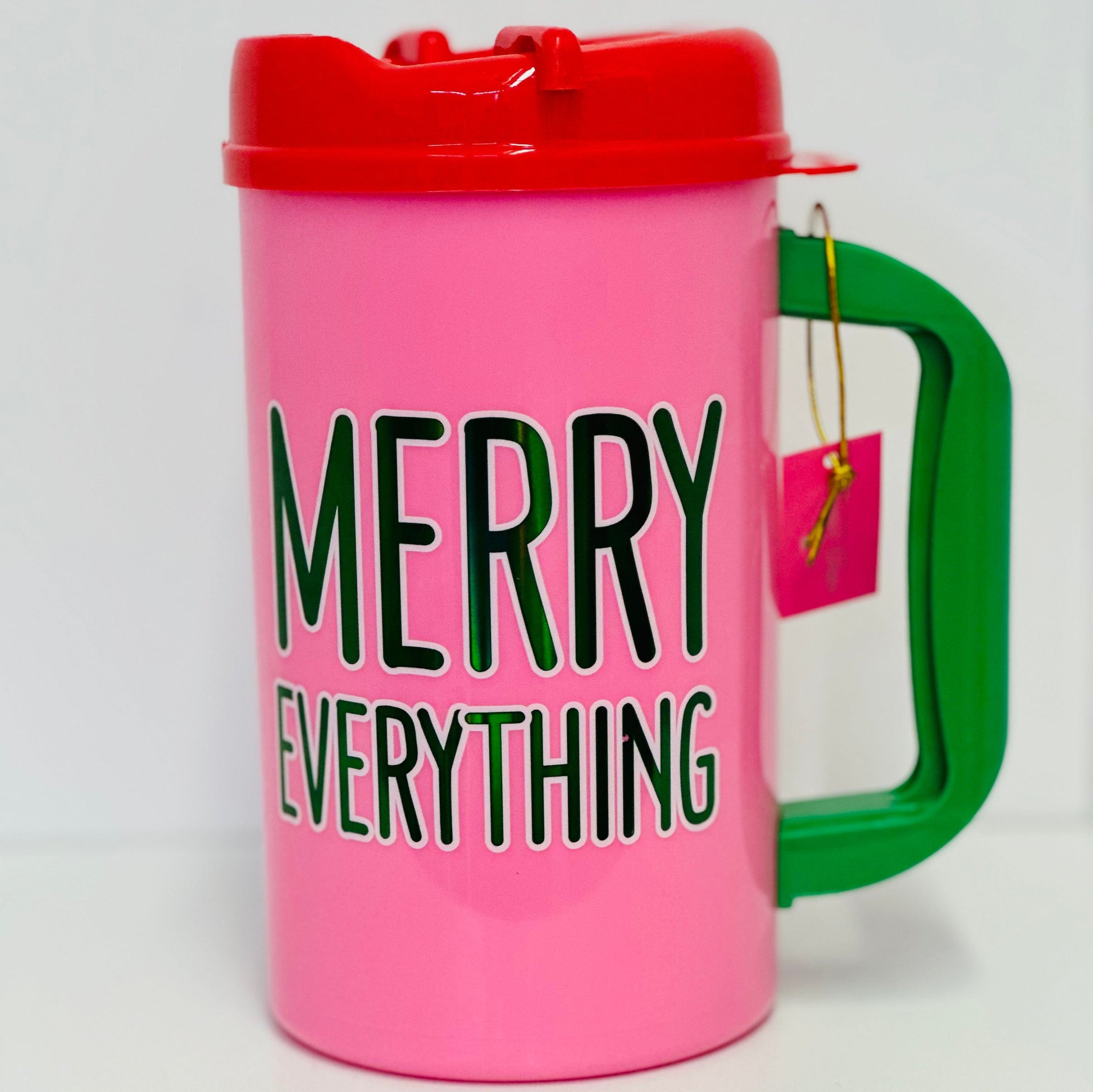 Simply Southern Tumbler Pink Merry Everything Christmas Jug