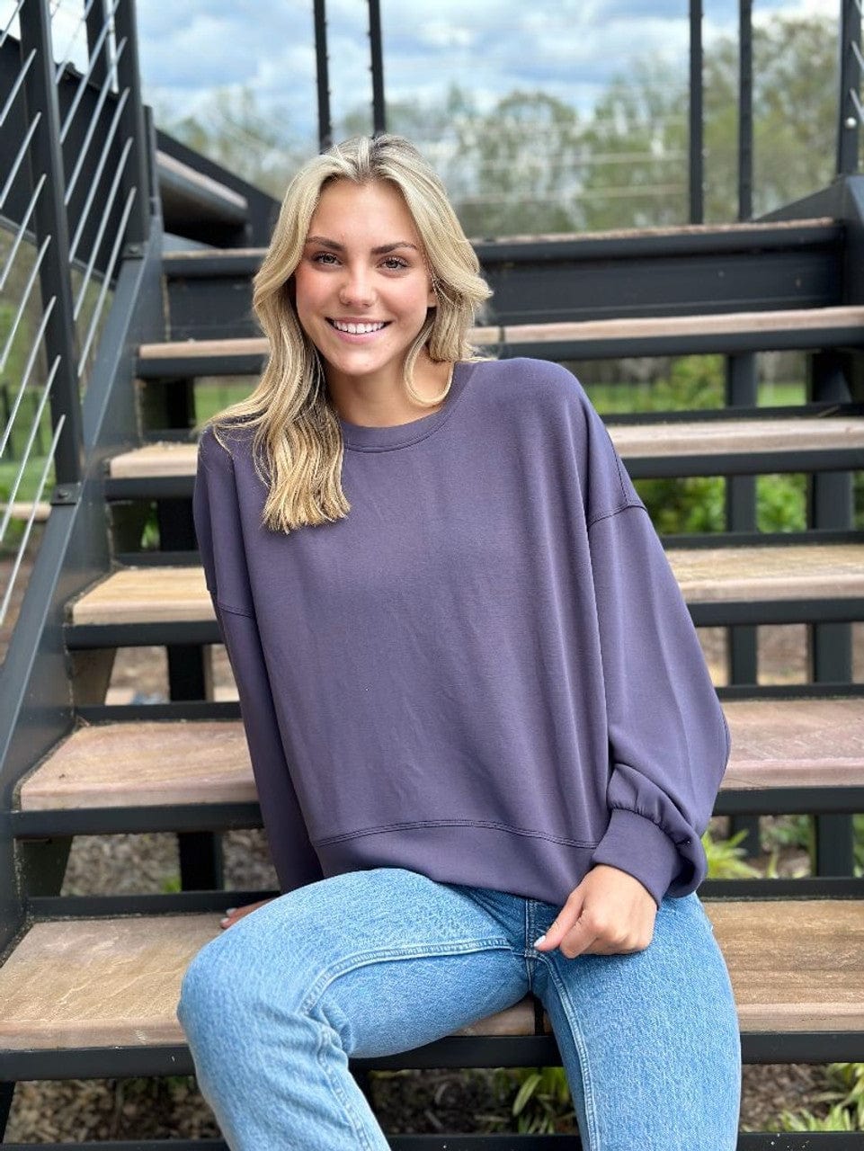 Simply Southern Women - Apparel - Shirts - Pull Over Stretchy Pullover Comfort In Night | Simply Southern