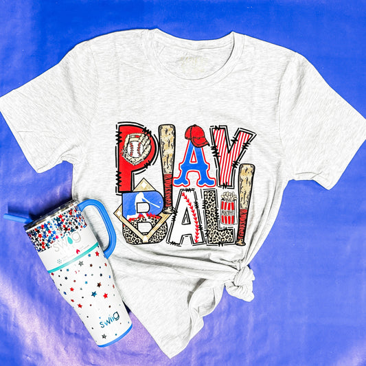 Simply Southern Women - Apparel - Shirts - T-Shirts Play Ball Soft Graphic Tee