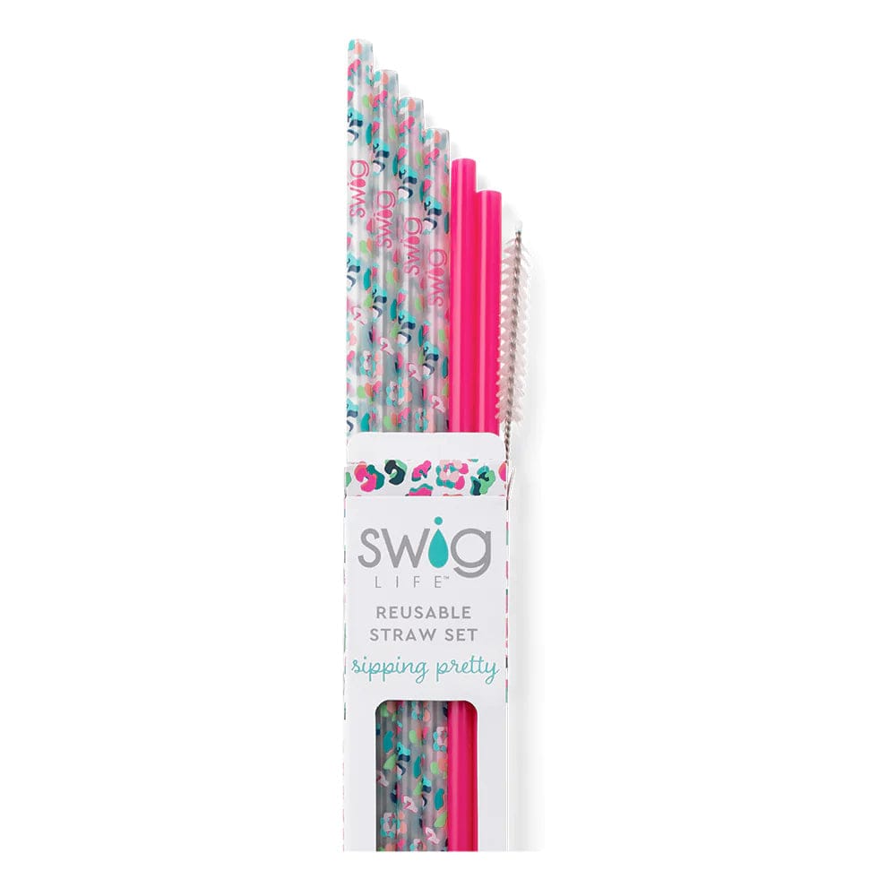 Swig Tumbler PARTY ANIMAL Reusable Straw set