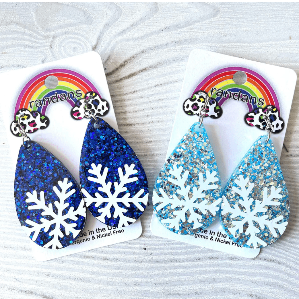 Envy Stylz Boutique Women - Accessories - Earrings Randan's Glitter Snowflake  Earrings