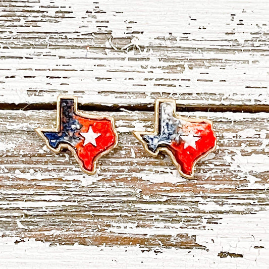 Envy Stylz Boutique Women - Accessories - Earrings Red, White, Blue Texas Druzy Earrings
