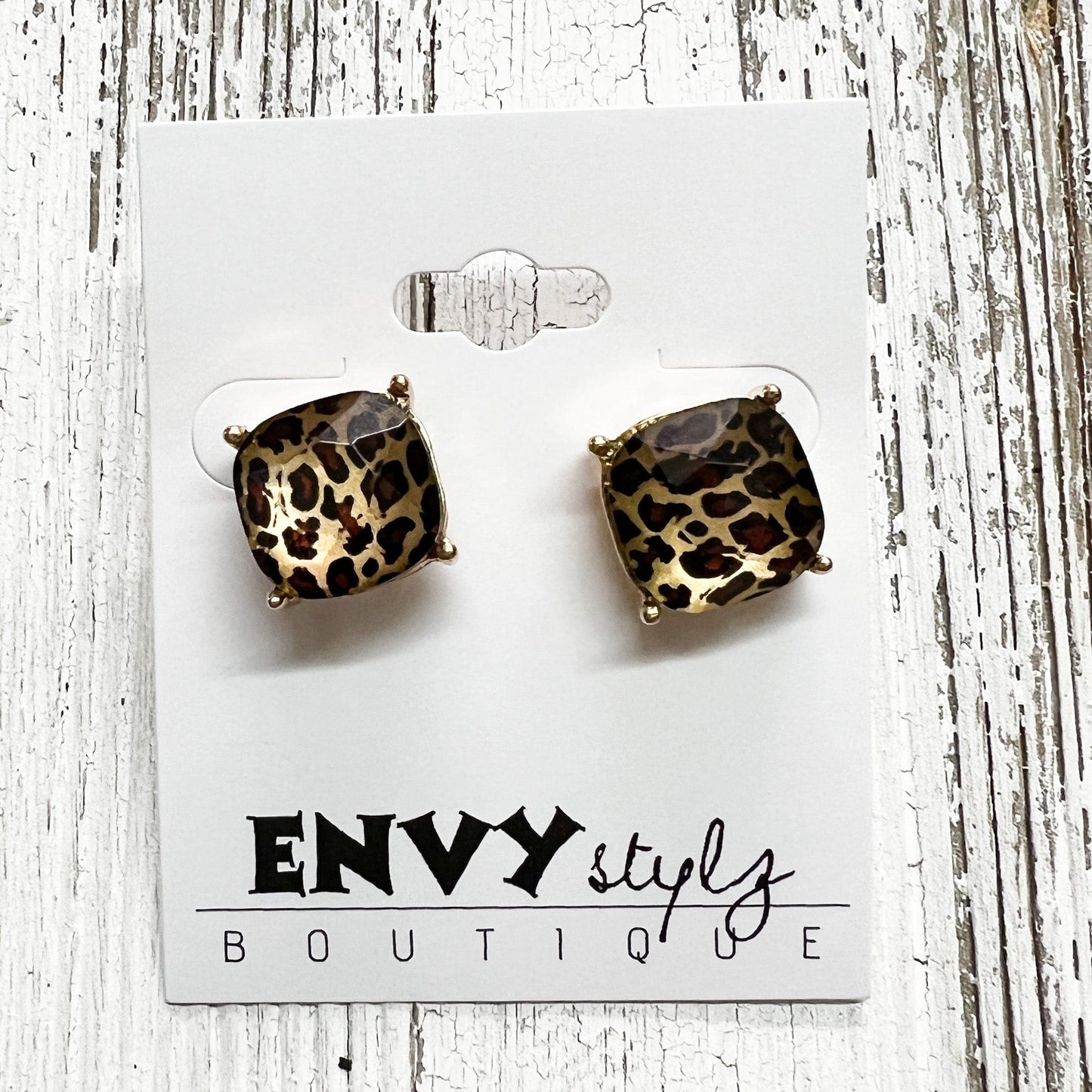 Envy Stylz Boutique Women - Accessories - Earrings Round Leopard Stud Earrings