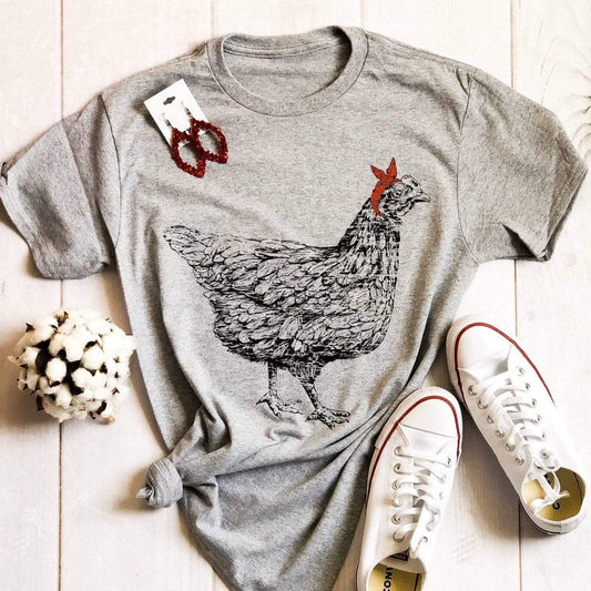 Envy Stylz Boutique Women - Apparel - Shirts - T-Shirts Bandana Chicken Graphic Tee