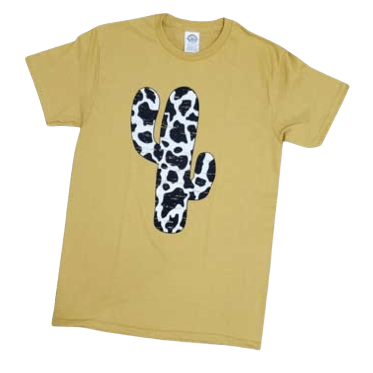 Envy Stylz Boutique Women - Apparel - Shirts - T-Shirts Cow Print Cactus Graphic Tee