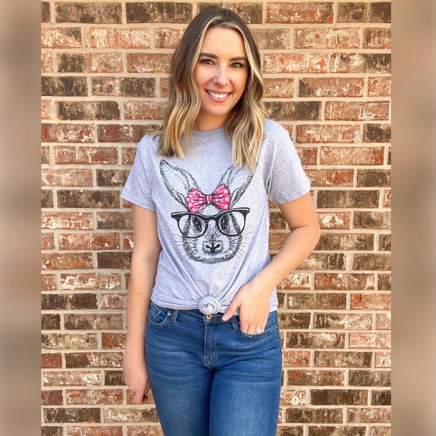 Envy Stylz Boutique Women - Apparel - Shirts - T-Shirts Easter Bunny Glasses Graphic Tee