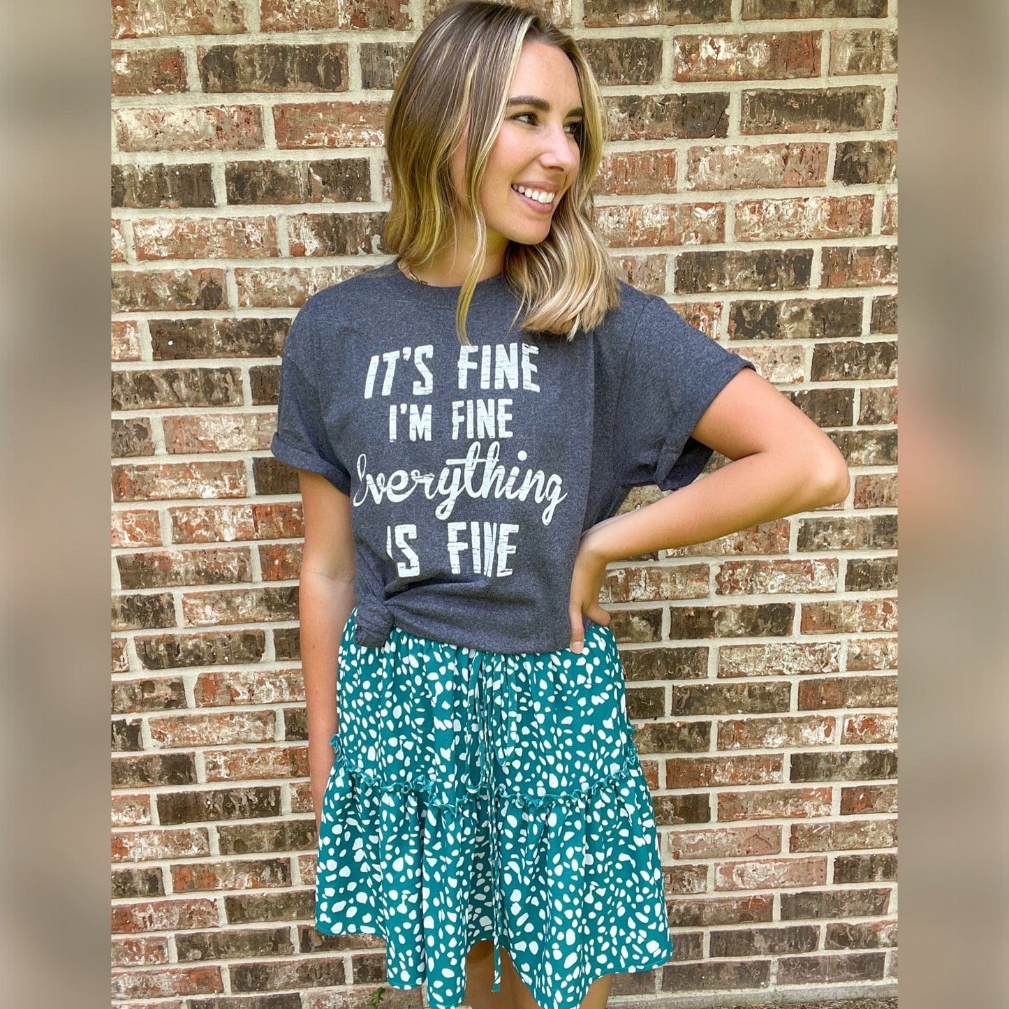 Envy Stylz Boutique Women - Apparel - Shirts - T-Shirts It's Fine I'm Fine Everything Is Fine Graphic Tee