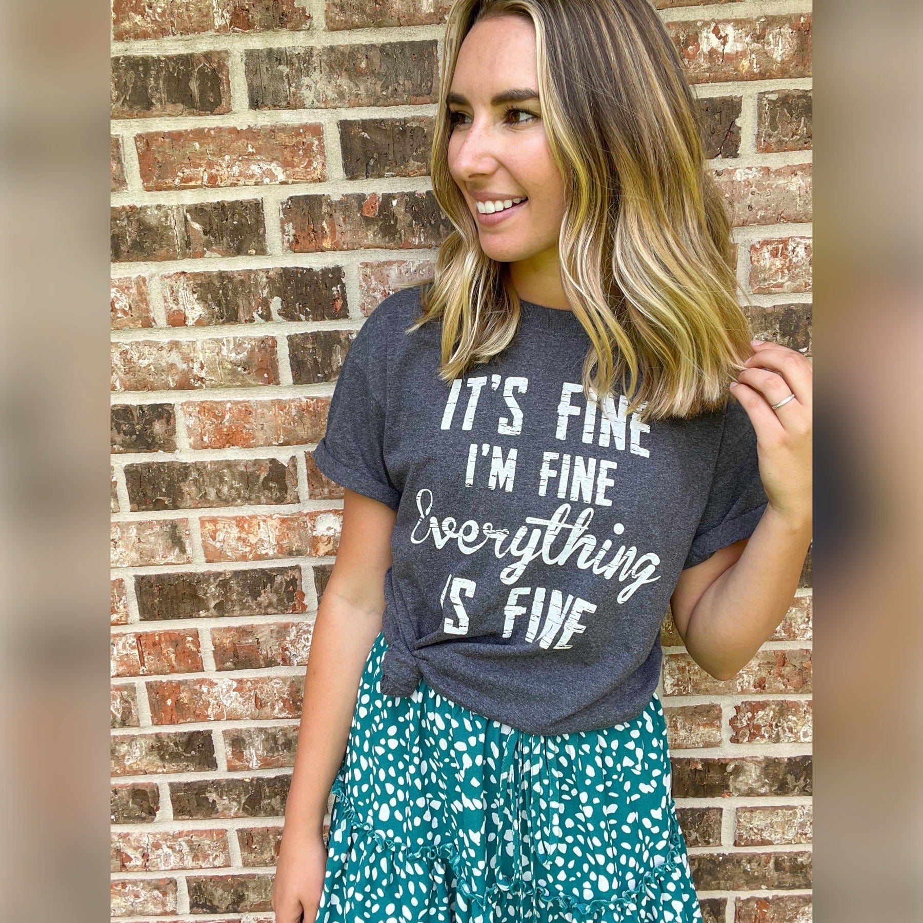 Envy Stylz Boutique Women - Apparel - Shirts - T-Shirts It's Fine I'm Fine Everything Is Fine Graphic Tee