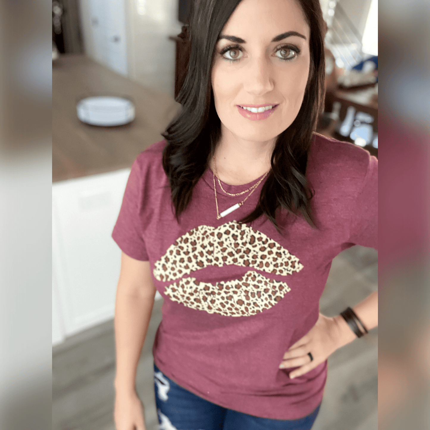 Leopard Lips Soft Graphic Tee - Main Image