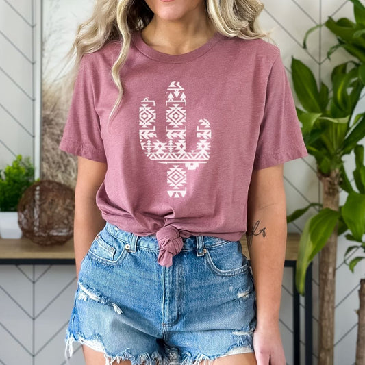 Envy Stylz Boutique Women - Apparel - Shirts - T-Shirts Mauve Cactus Graphic Tee
