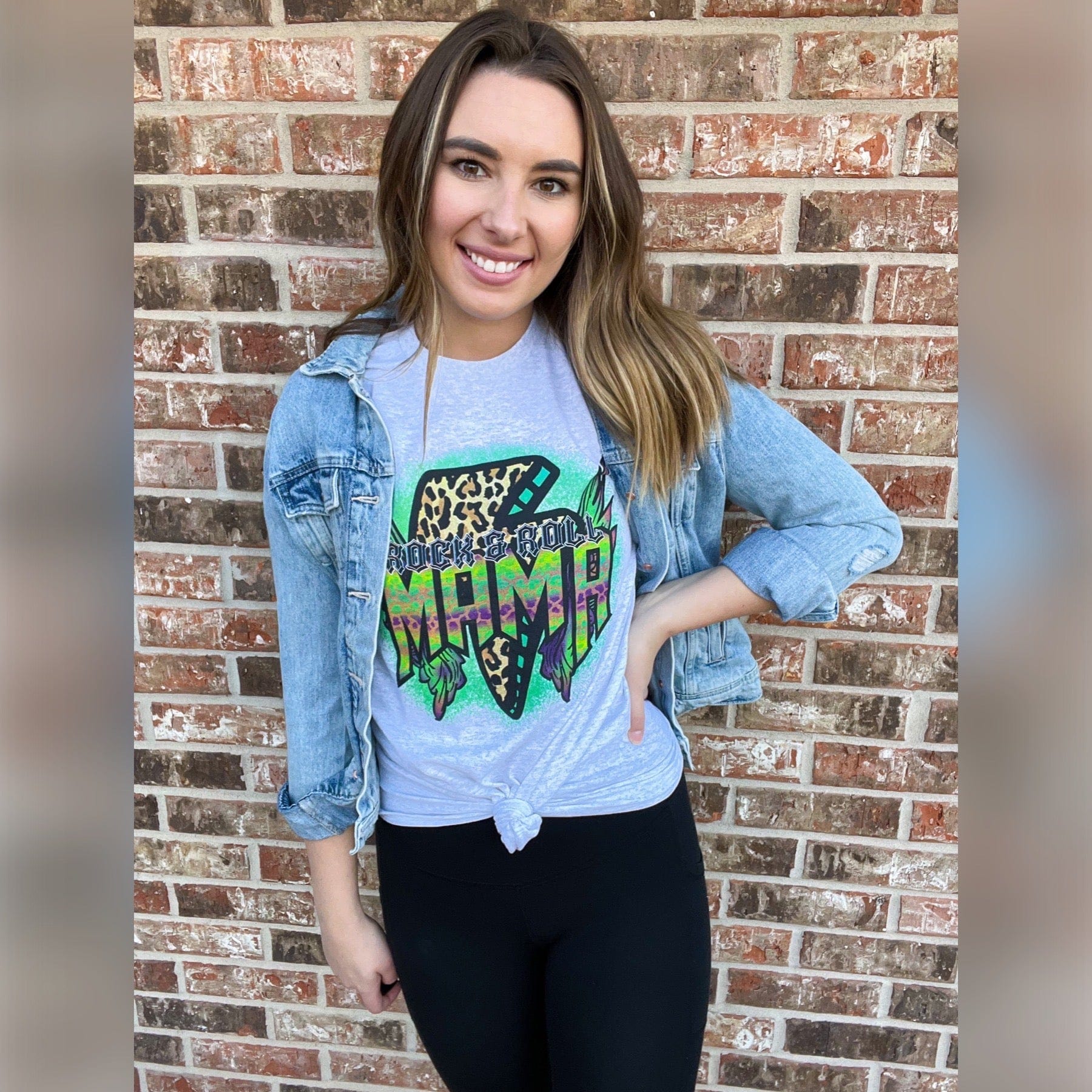 Rock & Roll Leopard Mama Graphic T-Shirt - Envy Stylz Boutique Rock & Roll Leopard Mama Graphic T-Shirt - Envy Stylz Boutique