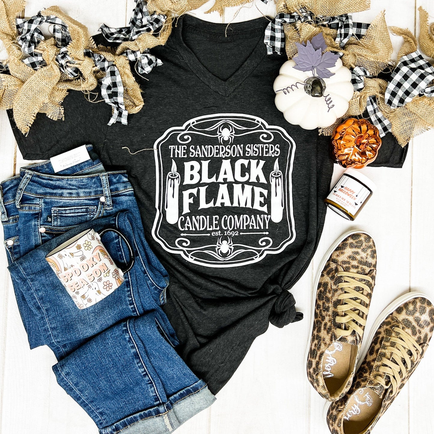 Envy Stylz Boutique Women - Apparel - Shirts - T-Shirts Sanderson Sisters Black Flame Soft Graphic Tee