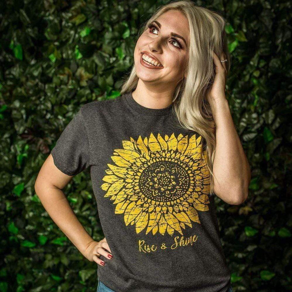 Envy Stylz Boutique Women - Apparel - Shirts - T-Shirts Sunflower Rise & Shine Graphic Tee