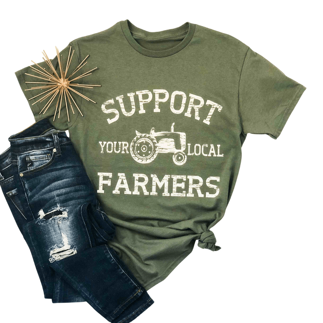 Envy Stylz Boutique Women - Apparel - Shirts - T-Shirts Support Your Local Farmers Graphic Tee