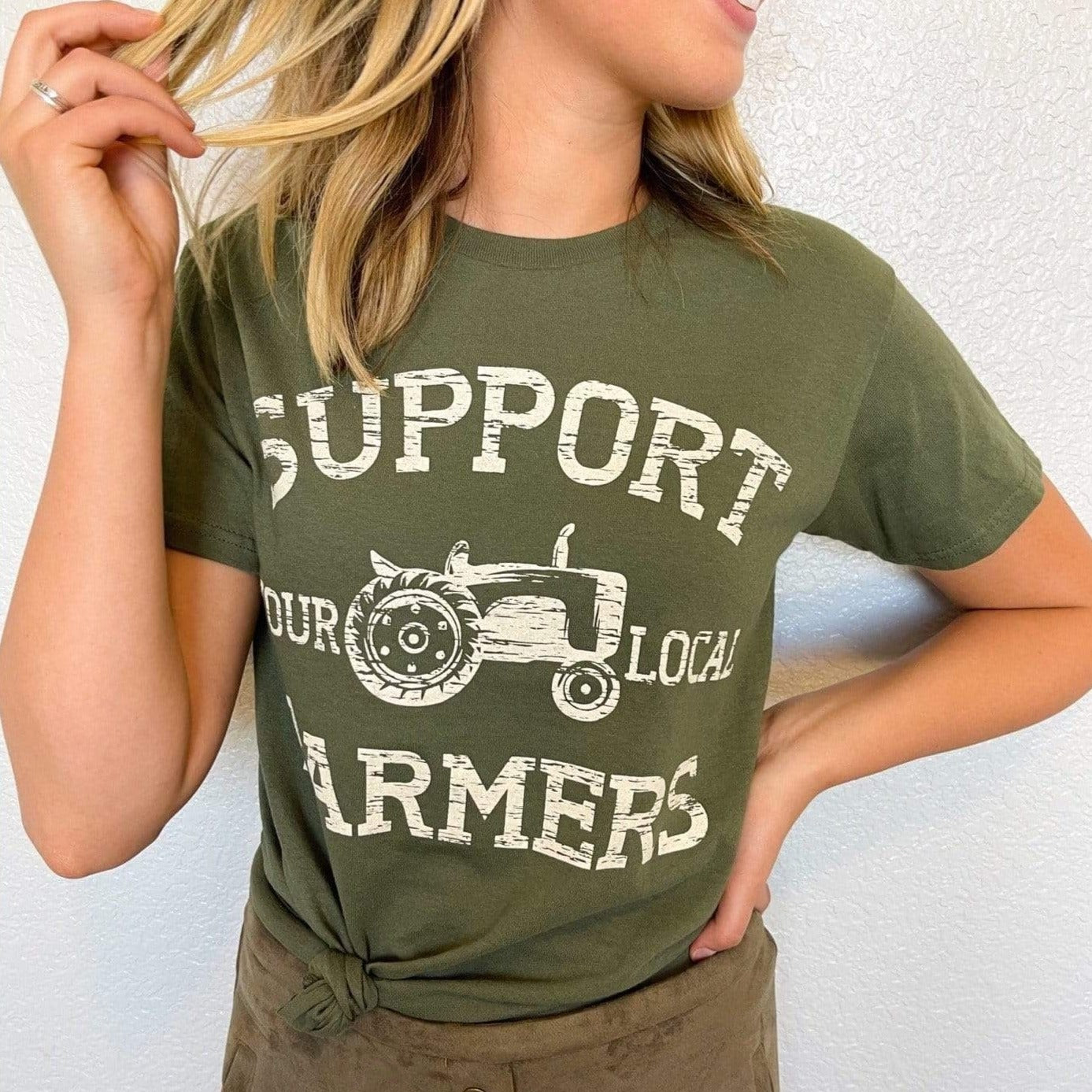 Envy Stylz Boutique Women - Apparel - Shirts - T-Shirts Support Your Local Farmers Graphic Tee