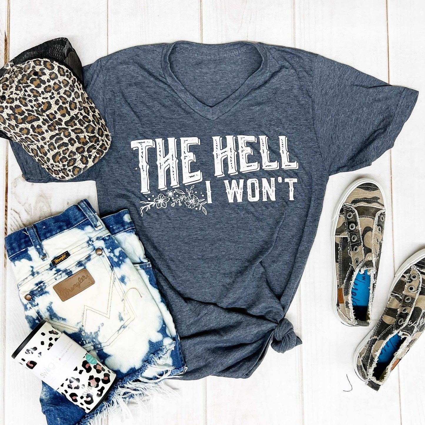 kande Memo type The Hell I Won't Soft Graphic Tee - Envy Stylz Boutique
