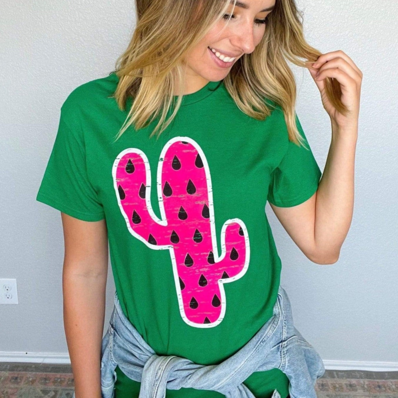 Envy Stylz Boutique Women - Apparel - Shirts - T-Shirts Watermelon Cactus Graphic Tee