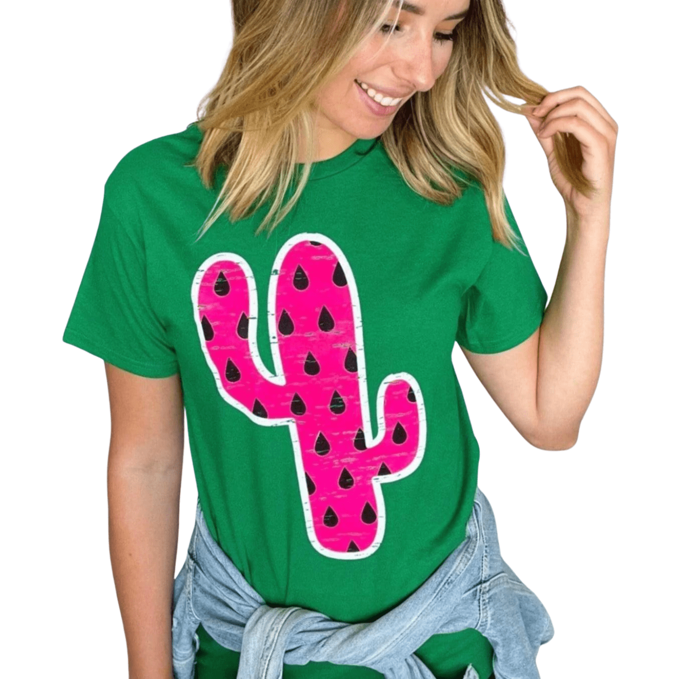 Envy Stylz Boutique Women - Apparel - Shirts - T-Shirts Watermelon Cactus Graphic Tee