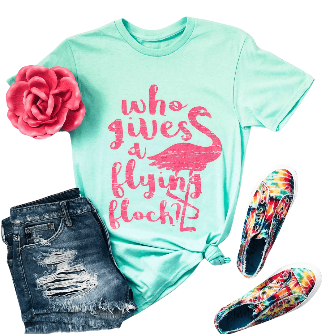 Envy Stylz Boutique Women - Apparel - Shirts - T-Shirts Who Gives A Flying Flock Graphic Tee