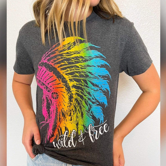 Envy Stylz Boutique Women - Apparel - Shirts - T-Shirts Wild & Free Graphic Tee