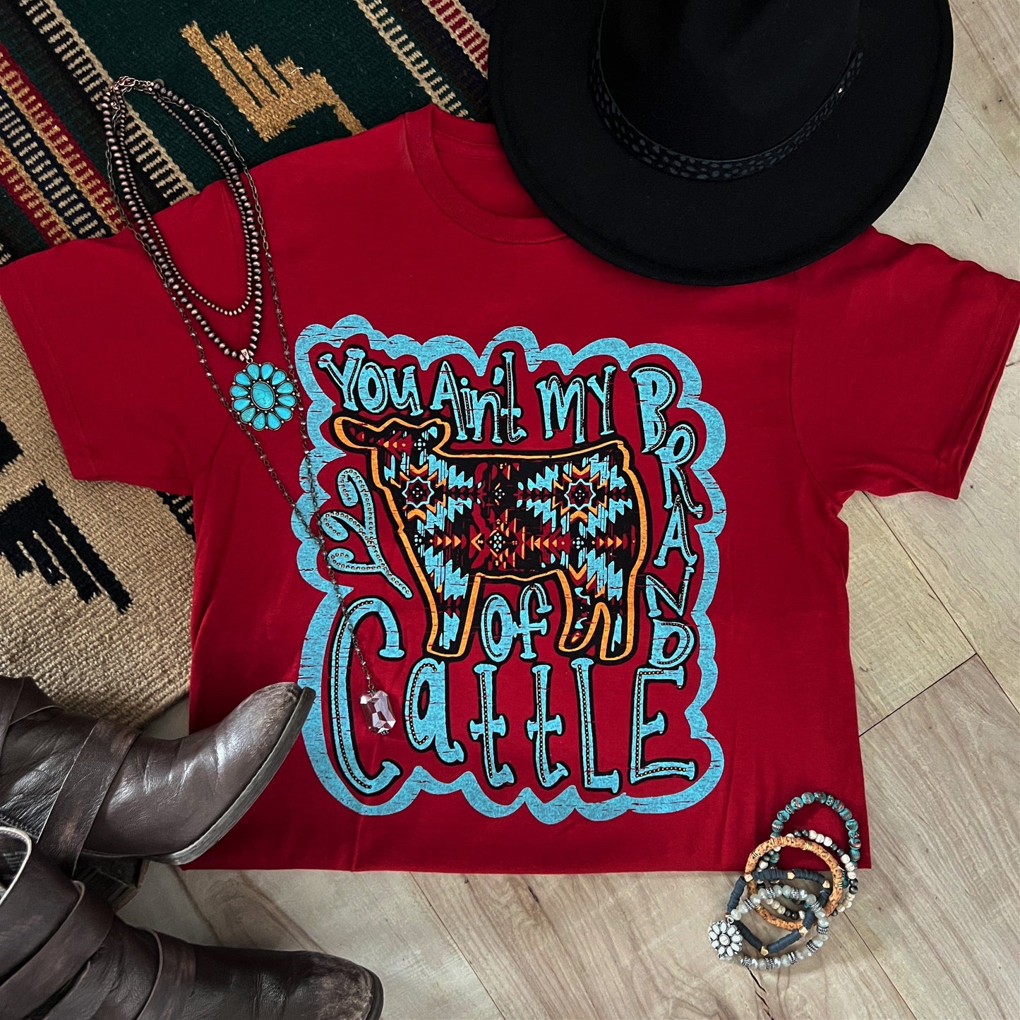 Envy Stylz Boutique Women - Apparel - Shirts - T-Shirts You Ain't My Brand Of Cattle Graphic Tee